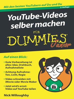 cover image of YouTube-Videos selber machen für Dummies Junior